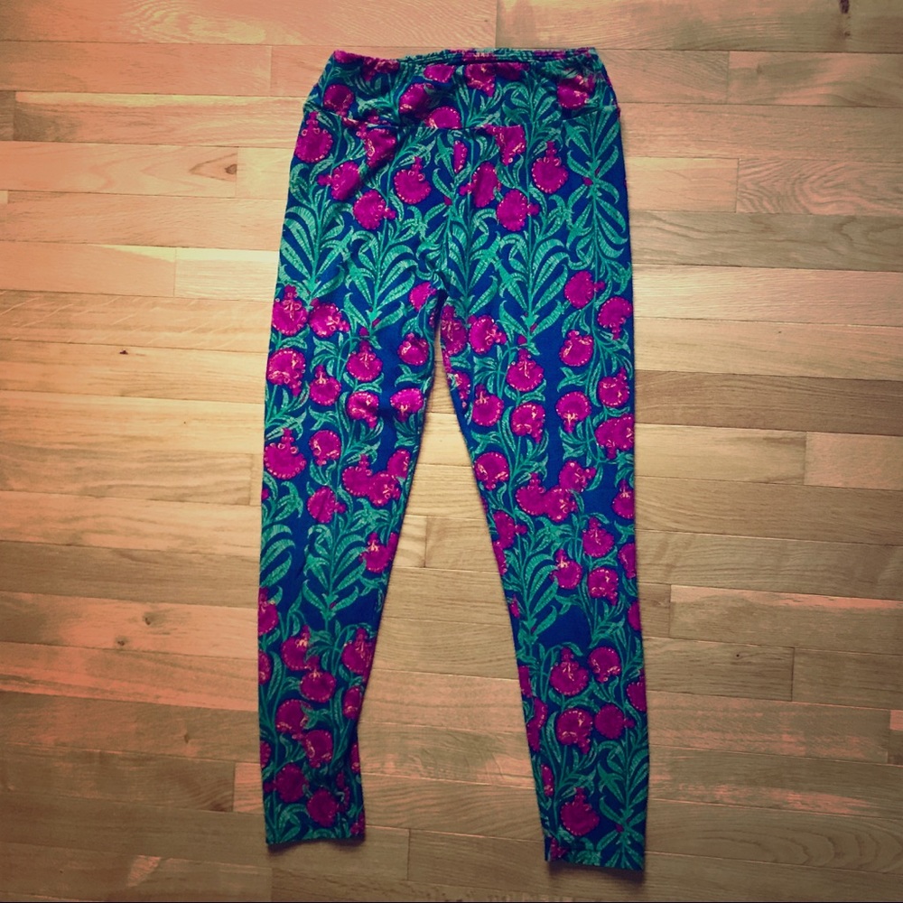 LuLuRoe Floral Leggings - OS